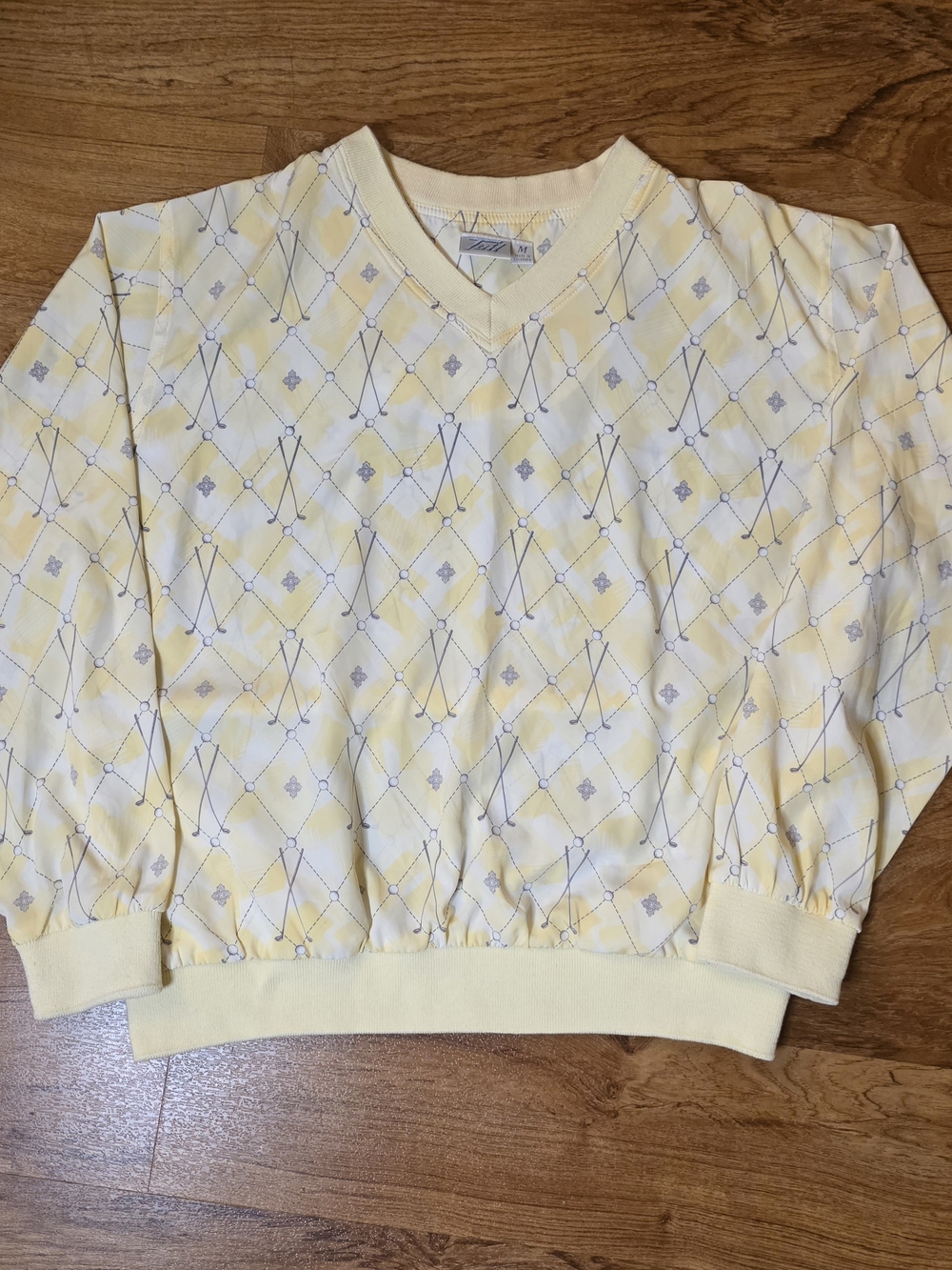 Vintage Tail Yellow Golf Pattern Pullover Sweatshirt